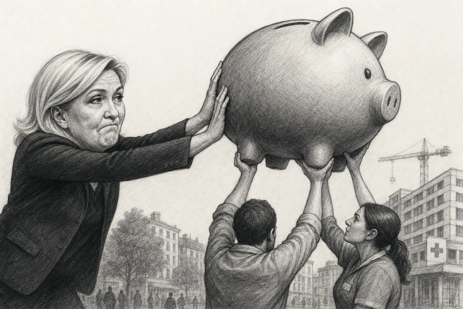 Marine Le Pen face aux chiffres du coût de l’immigration et de la protection sociale.